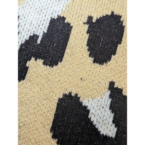 Merokeety Animal Print Women's Size Small Soft Pullover V neck Sweater - Picture 9 of 14